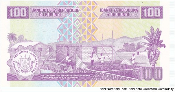 Banknote from Burundi year 2010