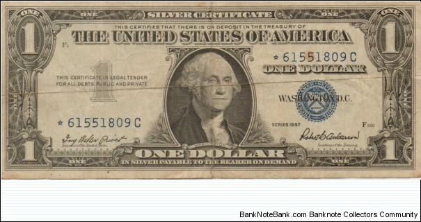 1957 STAR NOTE Banknote