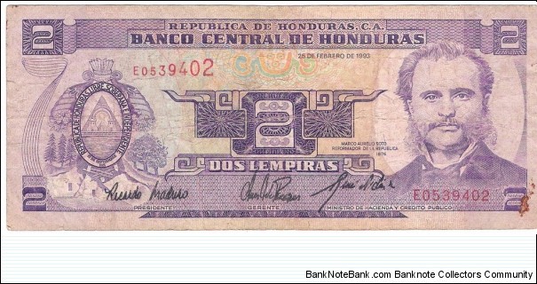 2 Lempiras Banknote