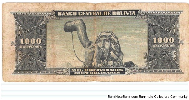 Banknote from Bolivia year 1945