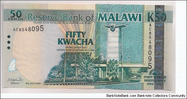 Malawi 50 Kwacha 2004 P49 Comm. Banknote