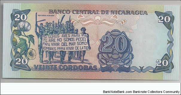 Banknote from Nicaragua year 1985