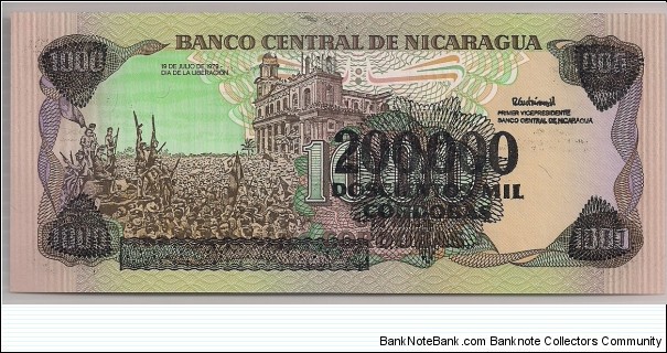 Banknote from Nicaragua year 1990