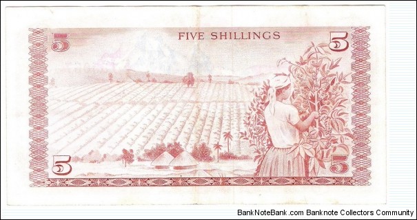 Banknote from Kenya year 1977