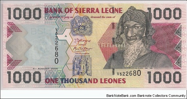 Sierra Leone 1000 Leones 2006 P24. Banknote