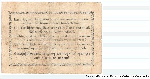 Banknote from Hungary year 1849