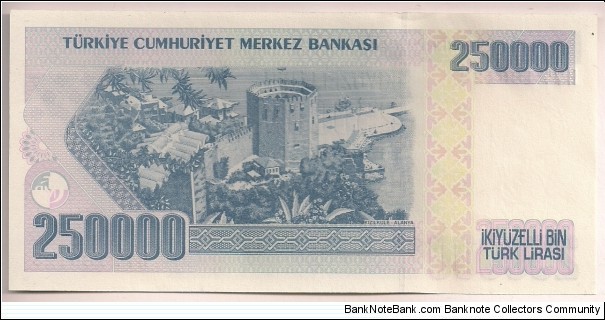 Banknote from Turkey year 1998