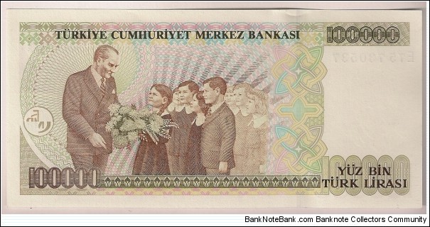 Banknote from Turkey year 1991