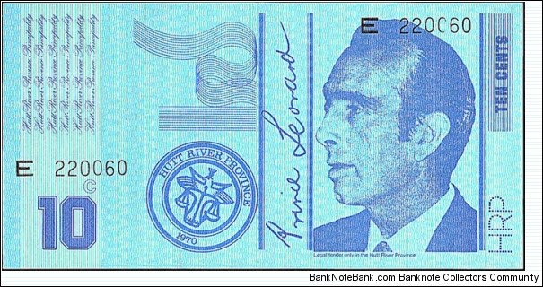 Principality of Hutt River (Hutt River Province Principality) N.D. (1974) 10 Cents. Banknote