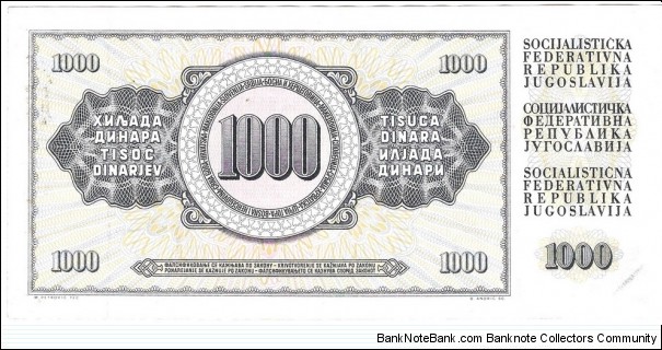 Banknote from Yugoslavia year 1978