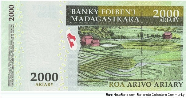 Banknote from Madagascar year 2003