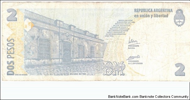 Banknote from Argentina year 2002