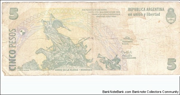 Banknote from Argentina year 2003