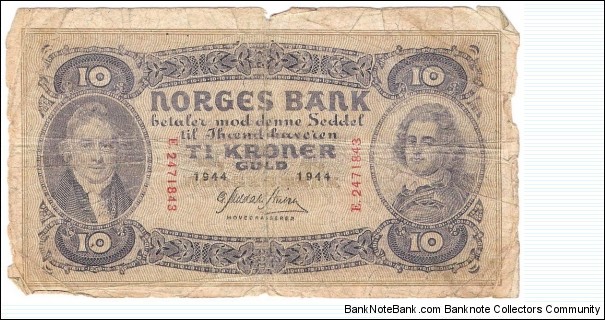 10 Kroner(1944) Banknote