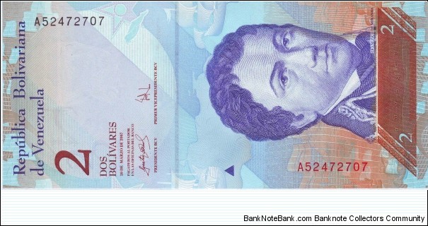  2 Bolivares Banknote