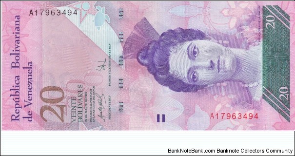  20 Bolivares Banknote