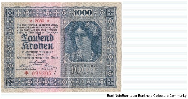 1000 Kronen(1922) Banknote