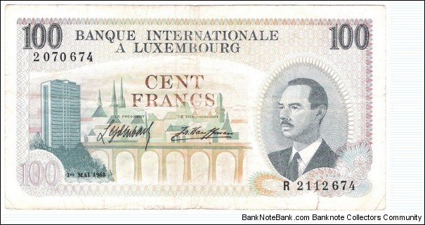 100 Francs(1968) Banknote