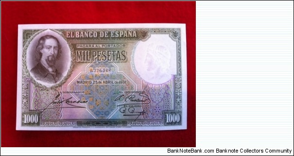 SPAIN 1000PESETAS Banknote