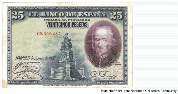 25 Pesetas(1928) Banknote