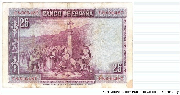 Banknote from Spain year 1928