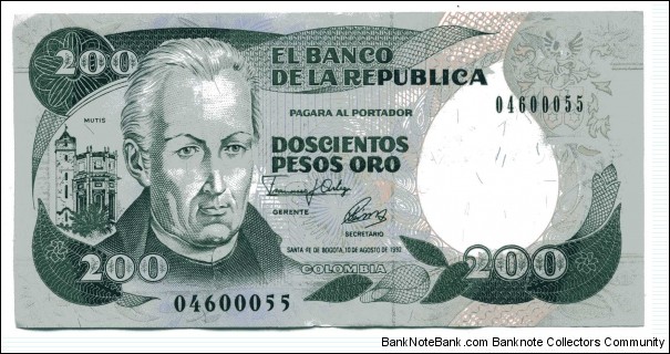 Doscientos Pesos oro Banknote