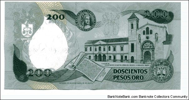 Banknote from Colombia year 1992