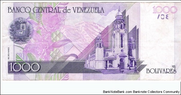 Banknote from Venezuela year 1998
