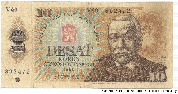 Czechoslovakia
10 Czechoslovakian Korun Banknote