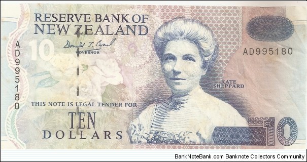 10 New Zealand Dollars Banknote