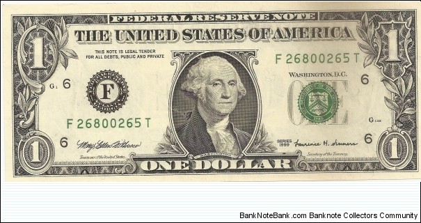 1 American Dollar Banknote