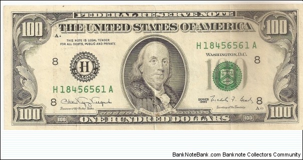 100 American Dollar Banknote