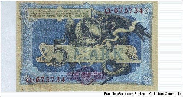 Banknote from Germany year 1904