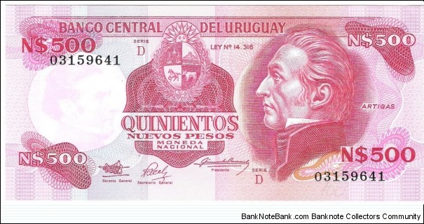 500 Nuevos Pesos(1975) Banknote