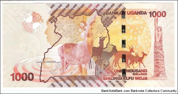 Banknote from Uganda year 2010