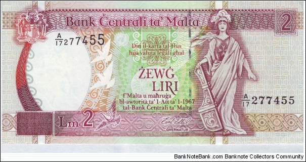 2 Liri Banknote