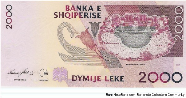 Banknote from Albania year 2007