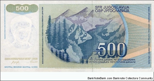 Banknote from Bosnia year 1992