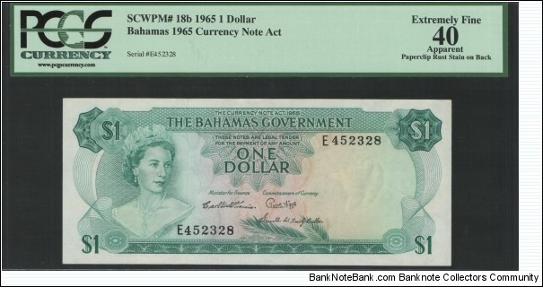 1965 Bahamas $1  Banknote