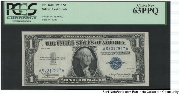 Fr. 1607 63PPQ  Banknote
