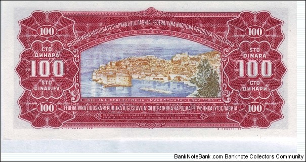 Banknote from Yugoslavia year 1955