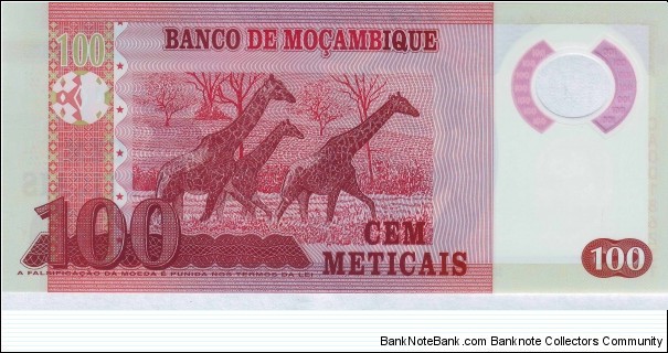 Banknote from Mozambique year 2011