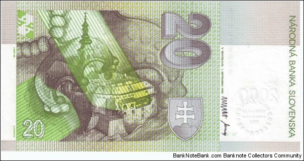 Banknote from Slovenia year 2000