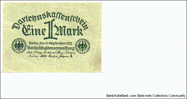 1 Mark__pk# 61__15.09.1922 Banknote
