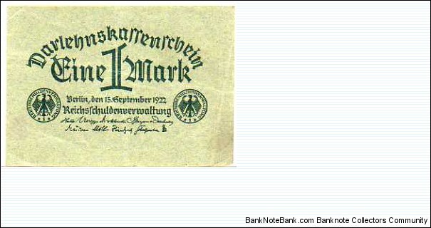 1 Mark__pk# 61__15.09.1922 Banknote