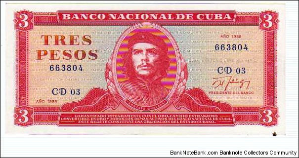 3 Pesos__pk# 107 b Banknote