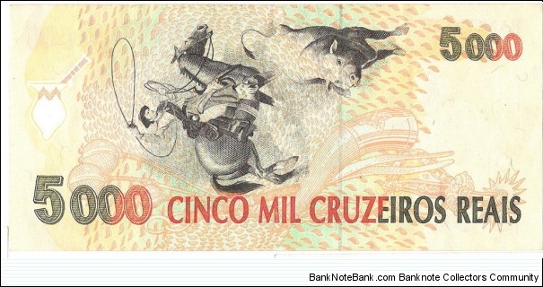 Banknote from Brazil year 1993