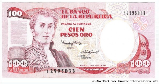 100 Pesos(1986) Banknote
