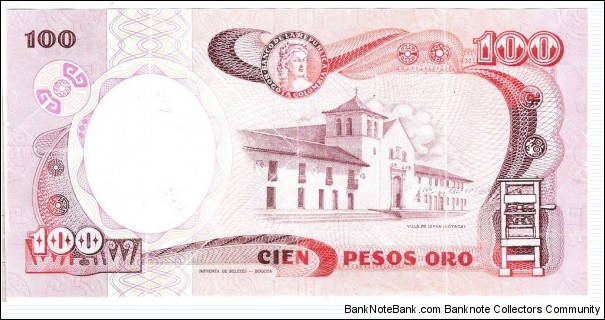 Banknote from Colombia year 1986