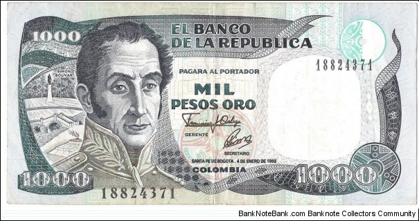 1000 Pesos(1993) Banknote